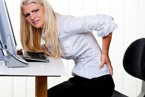 pain in the lower back with sedentary work